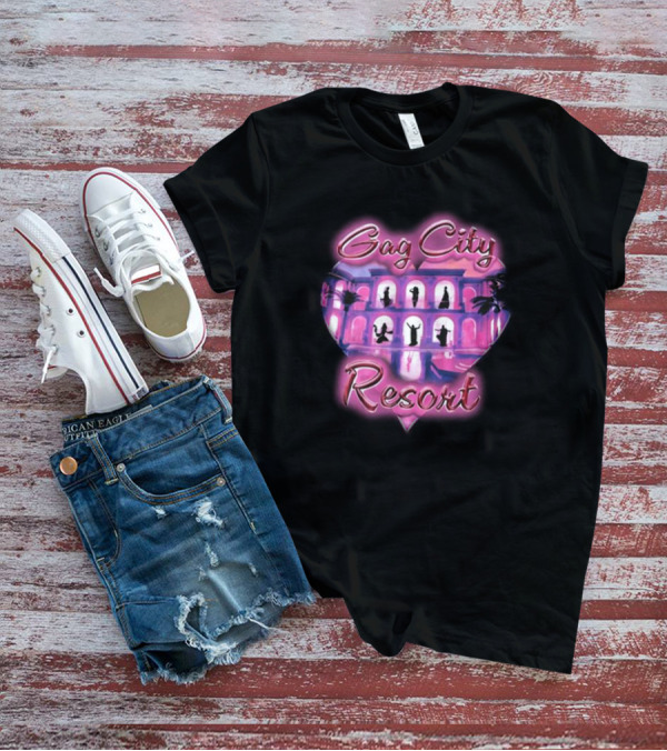 Gag City Resort Heart Silhouette Scene T-Shirt