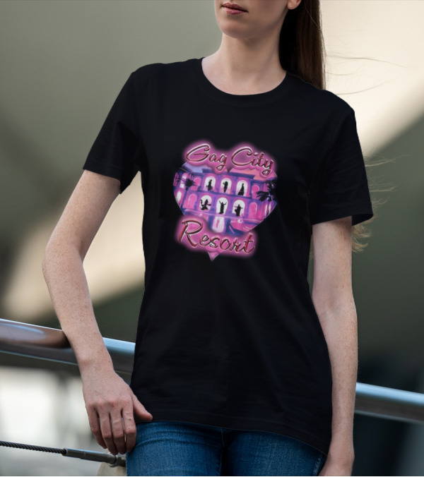 Gag City Resort Heart Silhouette Scene T-Shirt