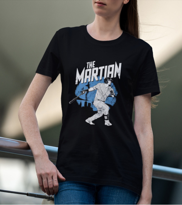The Martian Jasson Dominguez New York Yankees Baseball Player Skyline T-Shirt