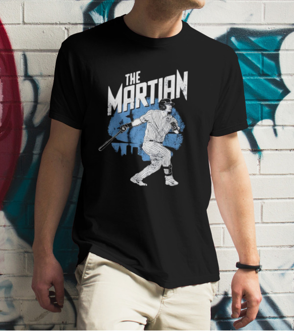 The Martian Jasson Dominguez New York Yankees Baseball Player Skyline T-Shirt