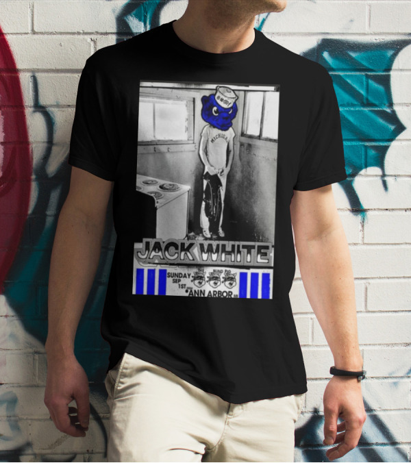 Jack White Michigan Blue Bear Ann Arbor September 1 T-Shirt