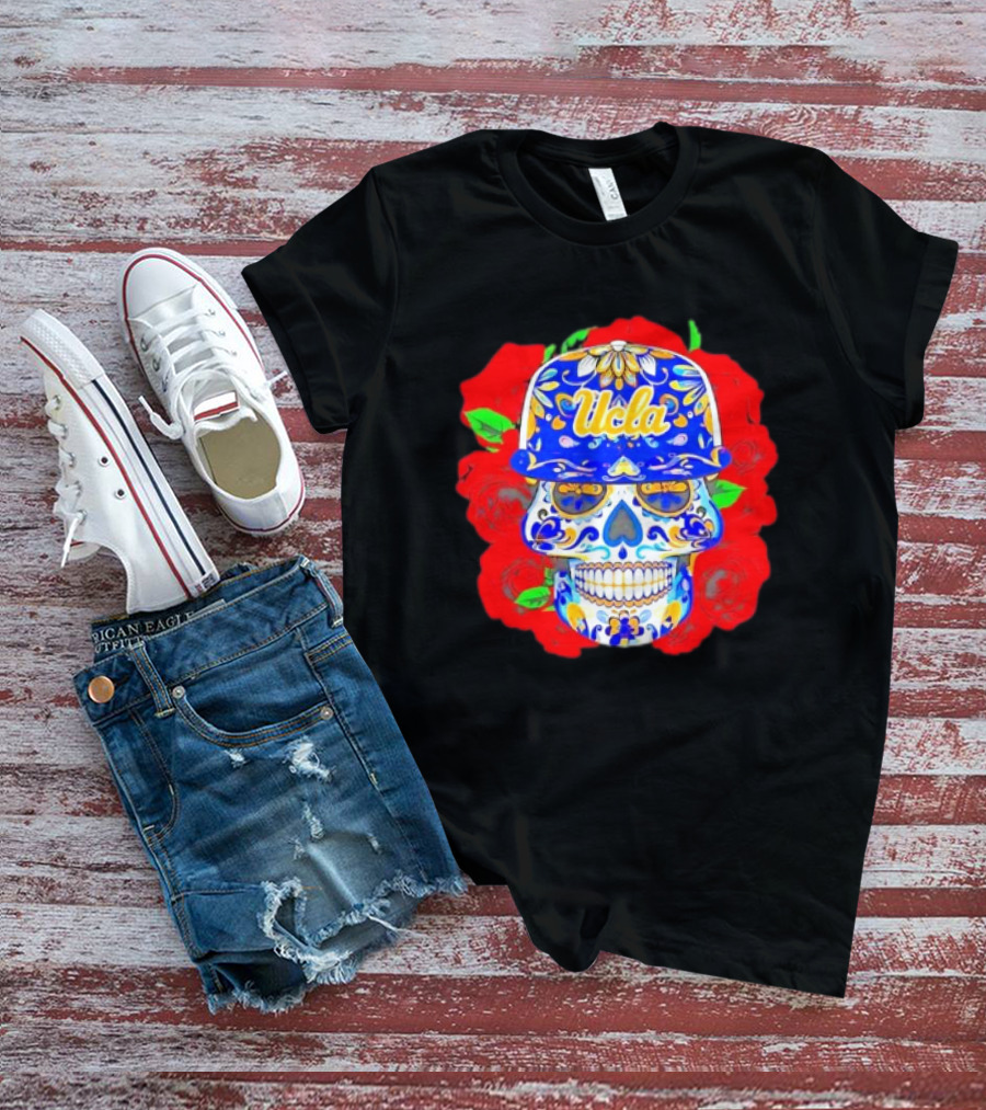 Ucla Bruins Sugar Skull Roses T-Shirt