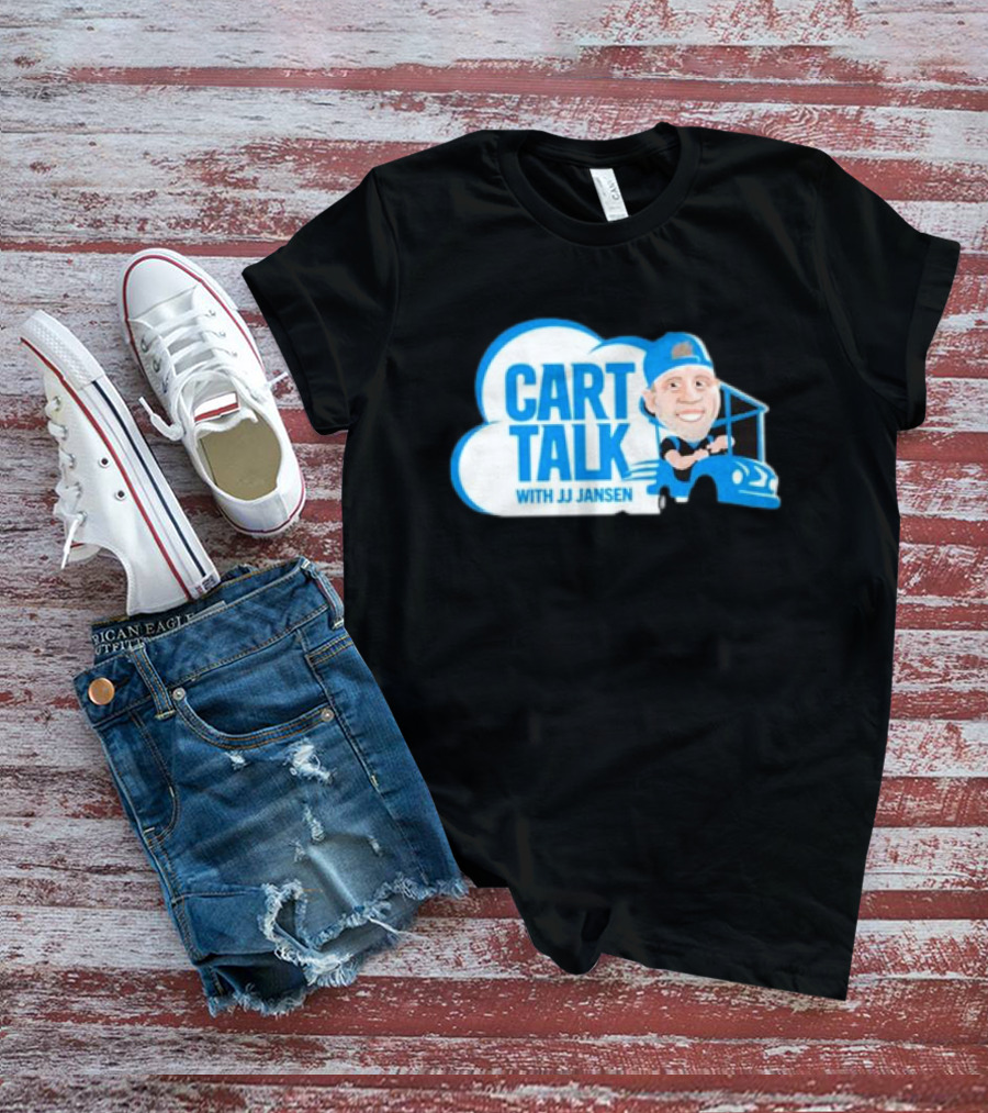 Carolina Panthers Cart Talk With JJ Jansen Blue Cart Cloud T-Shirt