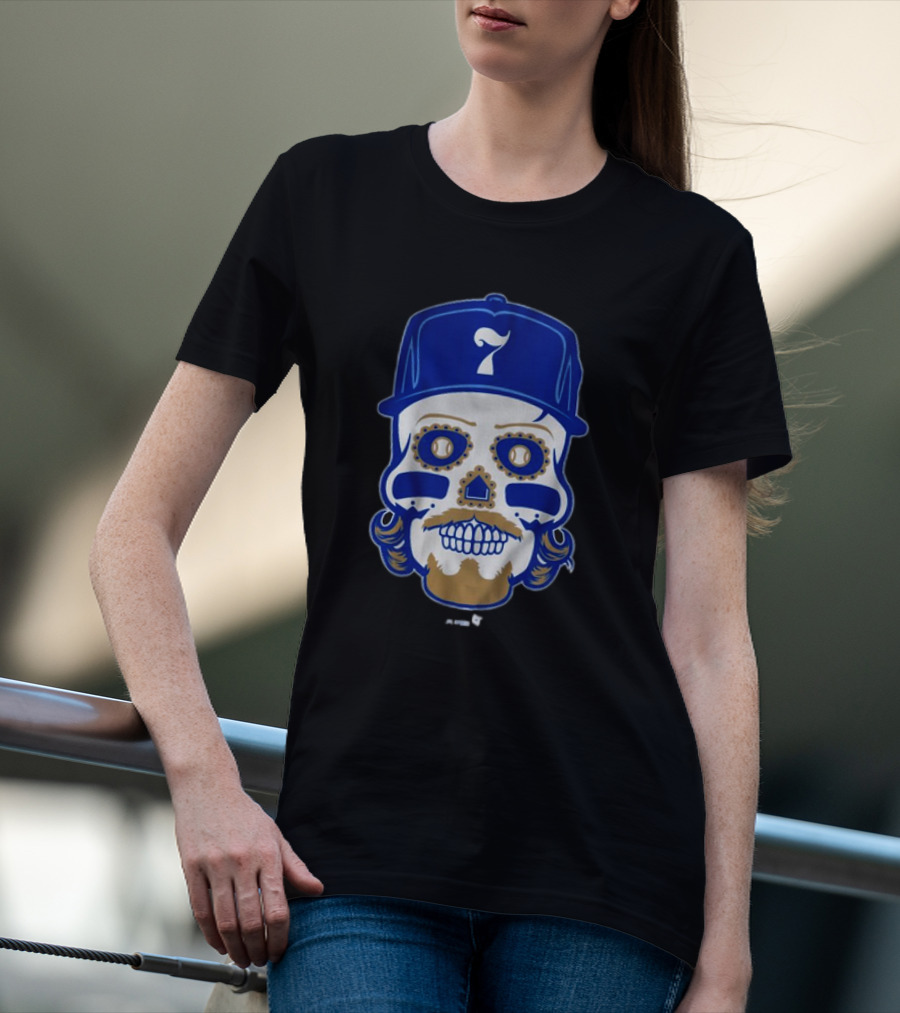 Bobby Witt Jr. Sugar Skull Baseball Cap T-Shirt