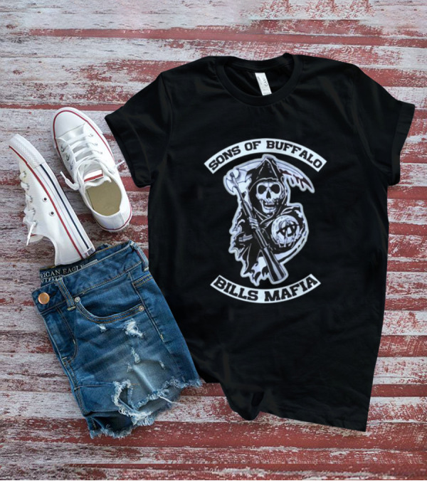Sons Of Buffalo Bills Mafia Grim Reaper Holding Scythe And Football T-Shirt