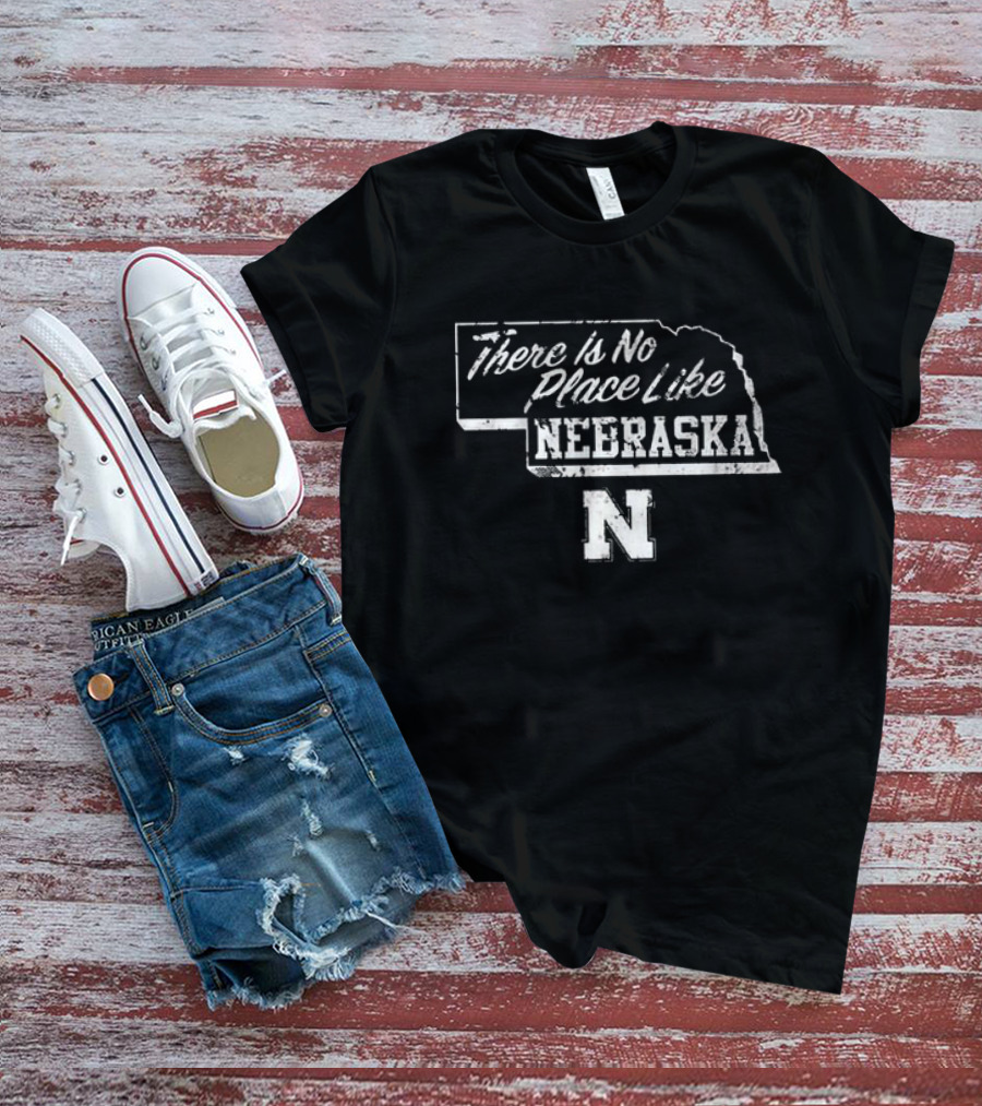 There Is No Place Like Nebraska N Logo Map T-Shirt