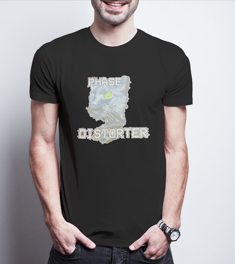 Phase Distorter Cat Neon Effect T-Shirt
