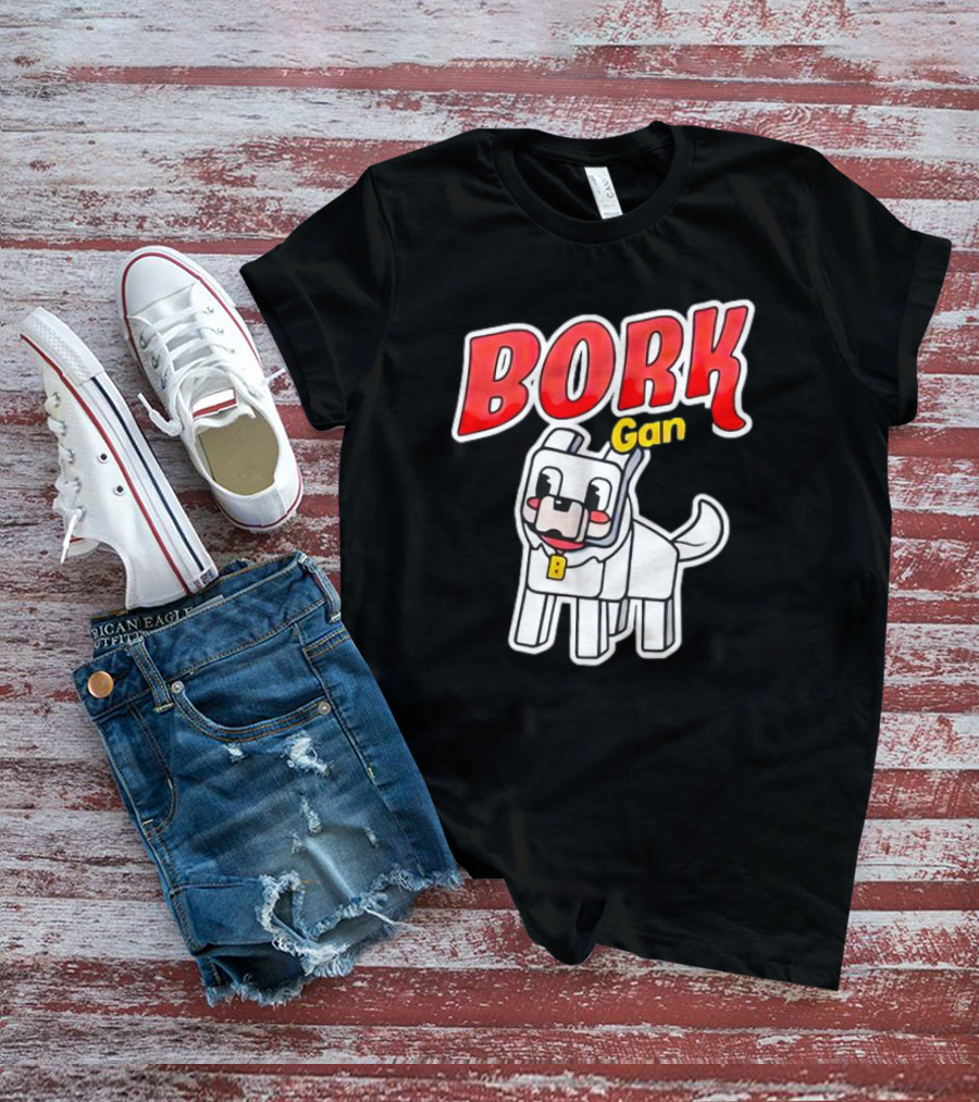 Bork Gang Dog Character With Collar T-Shirt