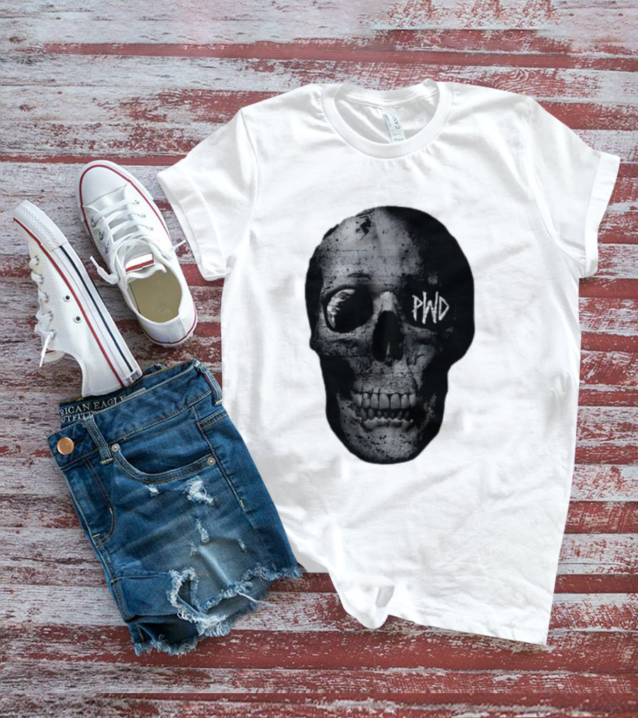 PWD Parkway Drive Dark Days 2012 Atlas Skull Image T-Shirt