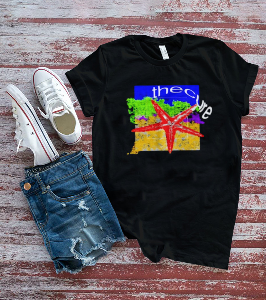 The Cure Starburst Grunge Color Block T-Shirt