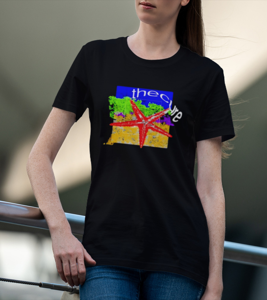 The Cure Starburst Grunge Color Block T-Shirt