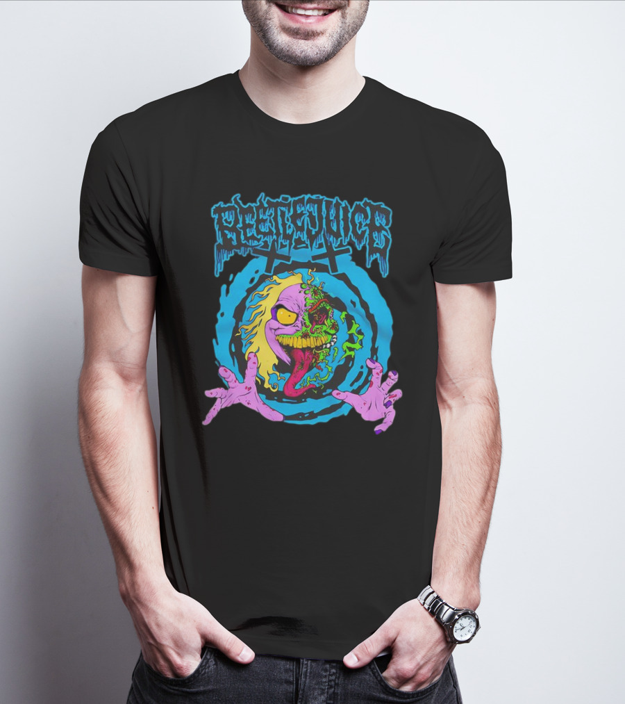 Beetlejuice Bio Exorcist Horror Splatter Vibrant Grotesque Face T-Shirt
