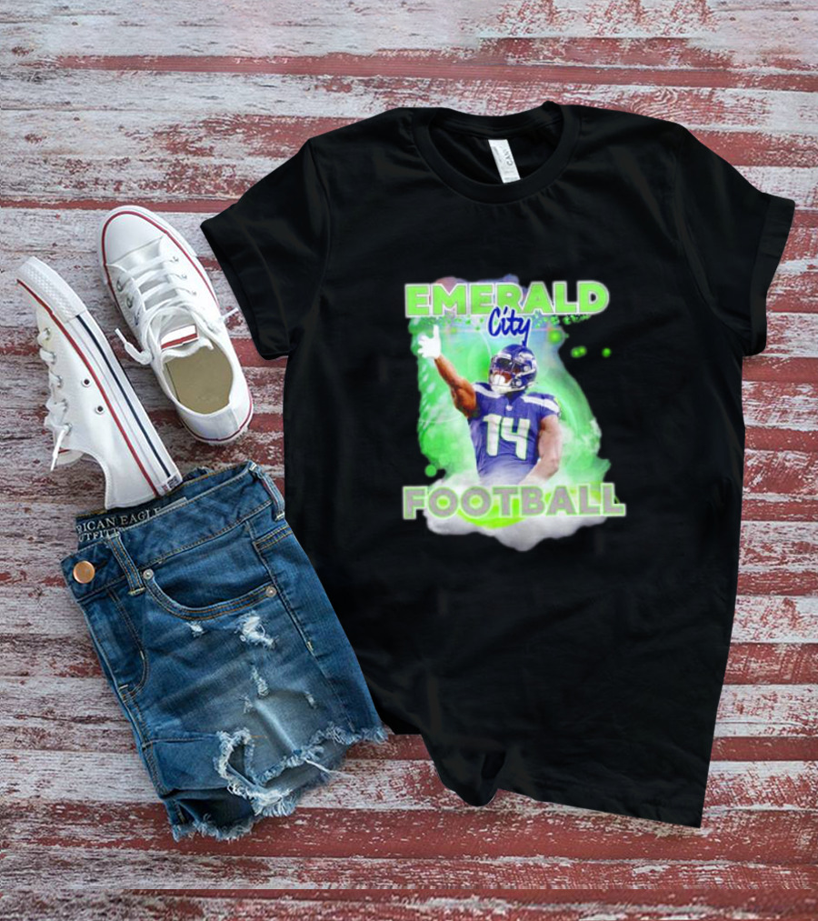 Emerald City Football DK Metcalf Seattle Seahawks 14 T-Shirt