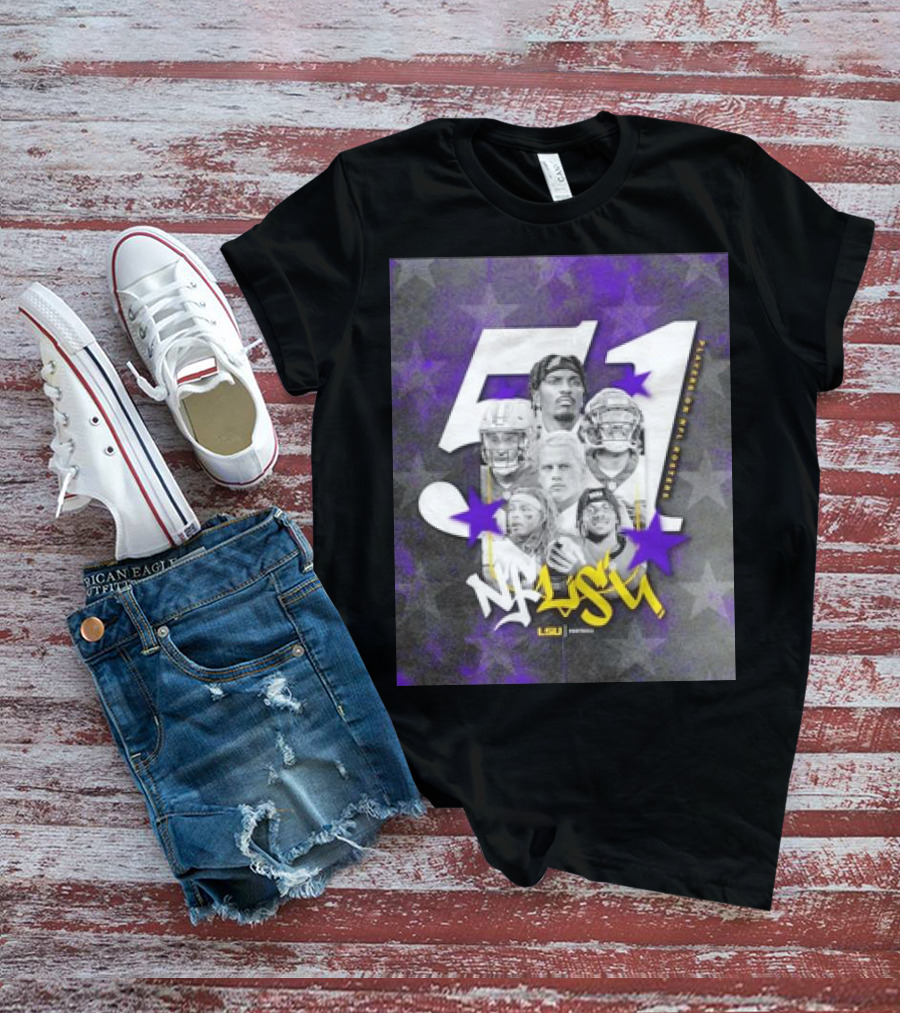 LSU Tigers NFLSU NFL Rosters Legends 51 Superstars T-Shirt