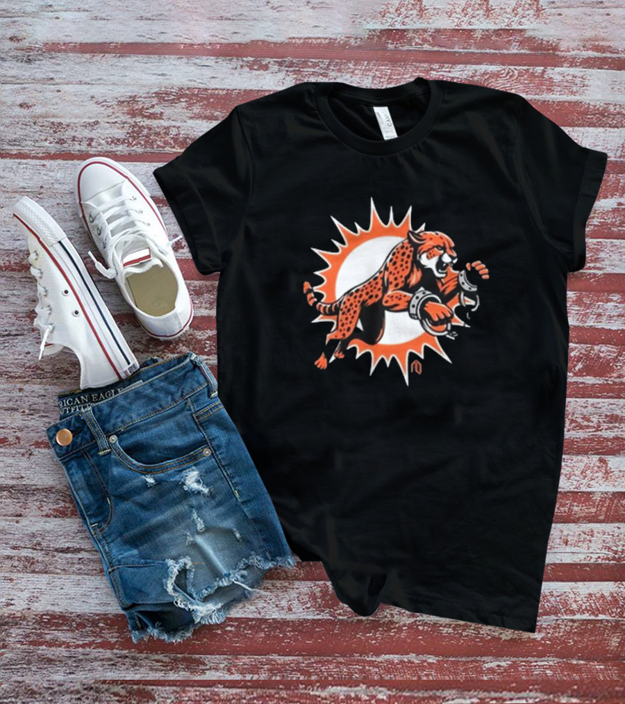 Ty Hill Athlete Cheetah Breaks Free Miami Dolphins Fusion T-Shirt