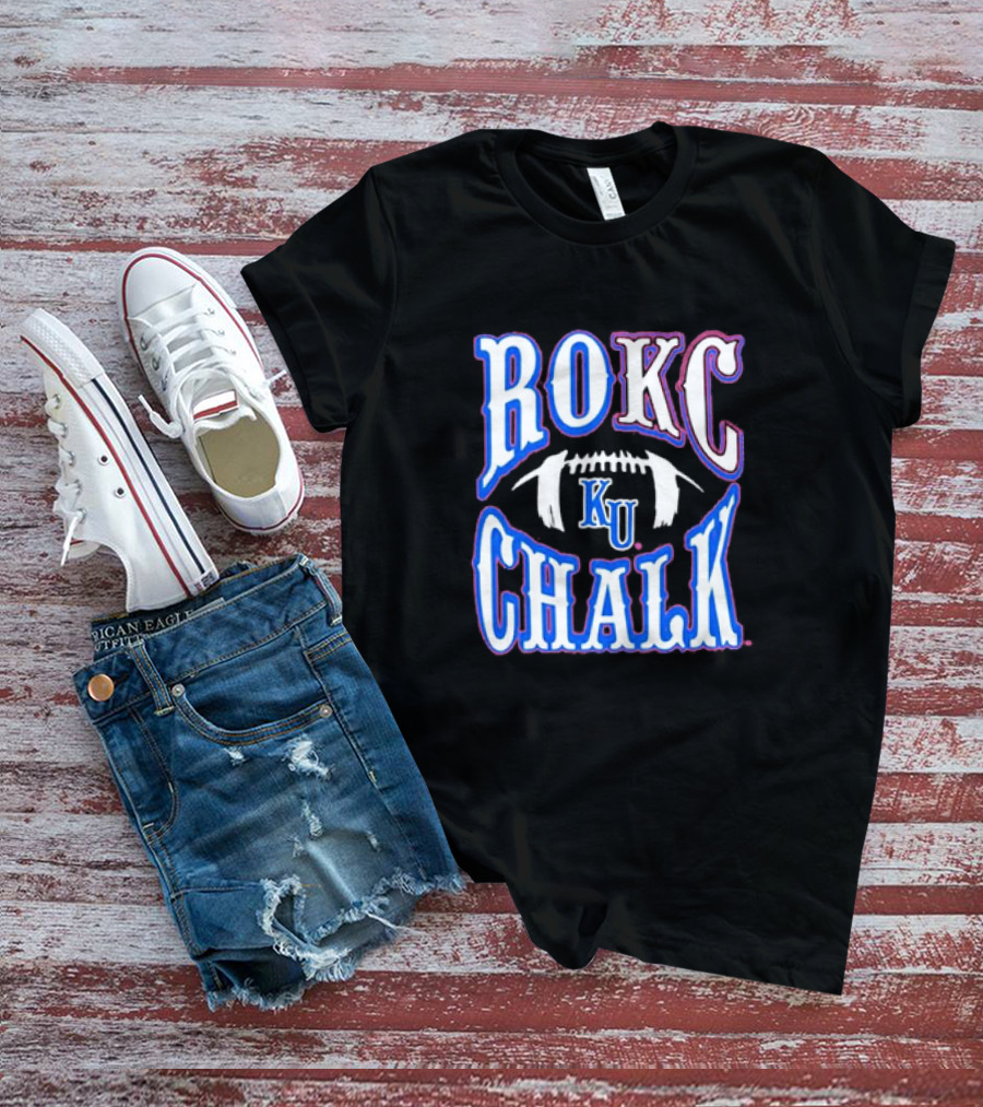 RoKC Chalk KU Kansas Jayhawks Football T-Shirt