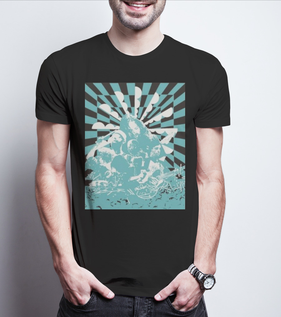 The War On Drugs Optical Collage Sunburst Band Montage T-Shirt
