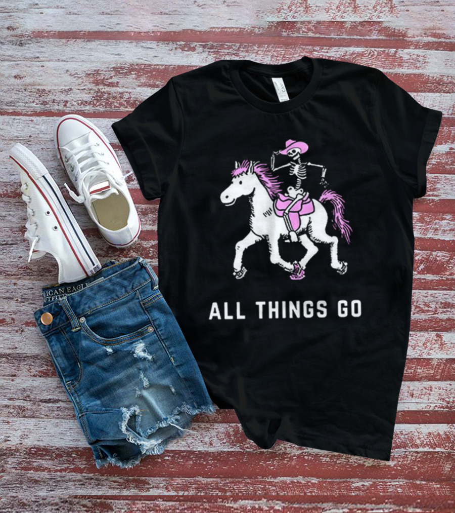 All Things Go Skeleton Riding Pony NYC Lineup T-Shirt