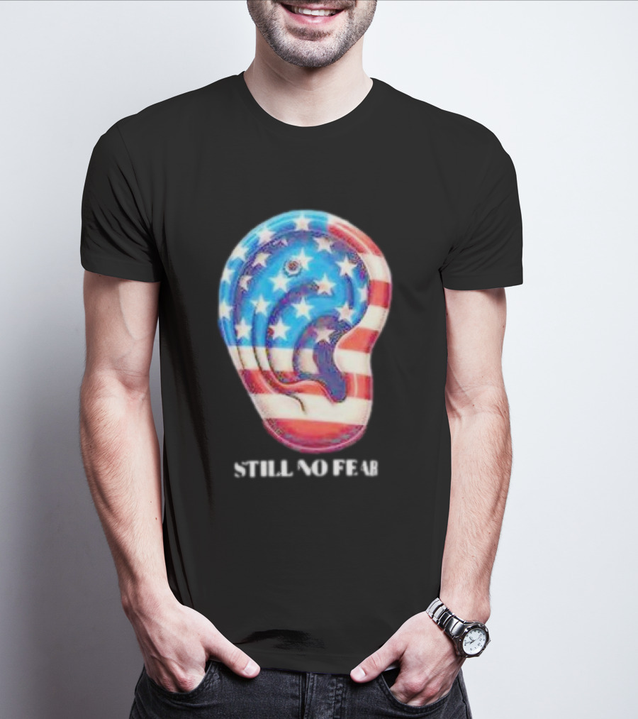 Still No Fear American Flag Ear T-Shirt