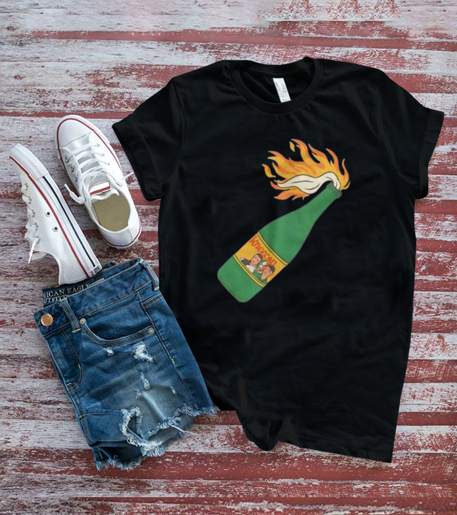 Kneecap Flaming Buckfast Molotov Bottle Green T-Shirt