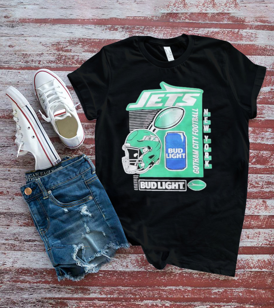 Jets New York Bud Light Gotham City Football T-Shirt