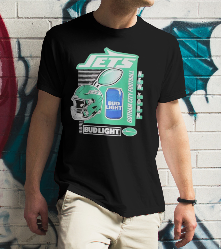 Jets New York Bud Light Gotham City Football T-Shirt