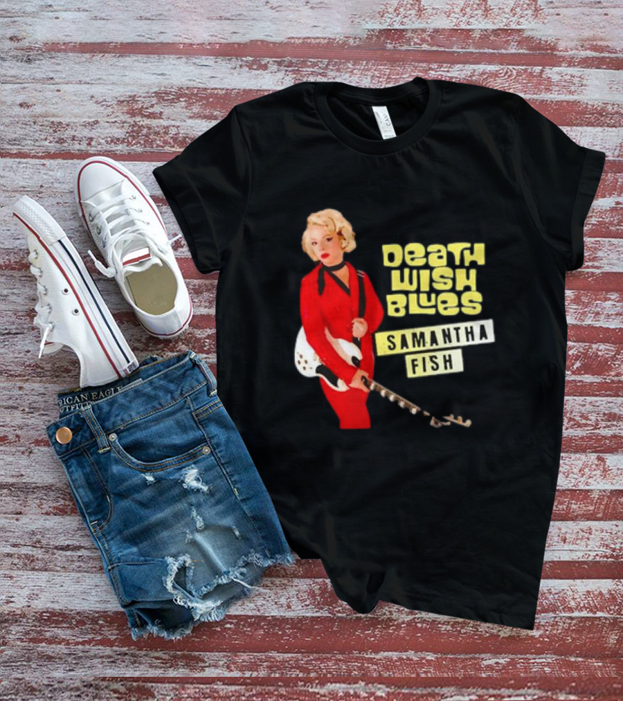 Death Wish Blues Samantha Fish With Guitar In Red T-Shirt