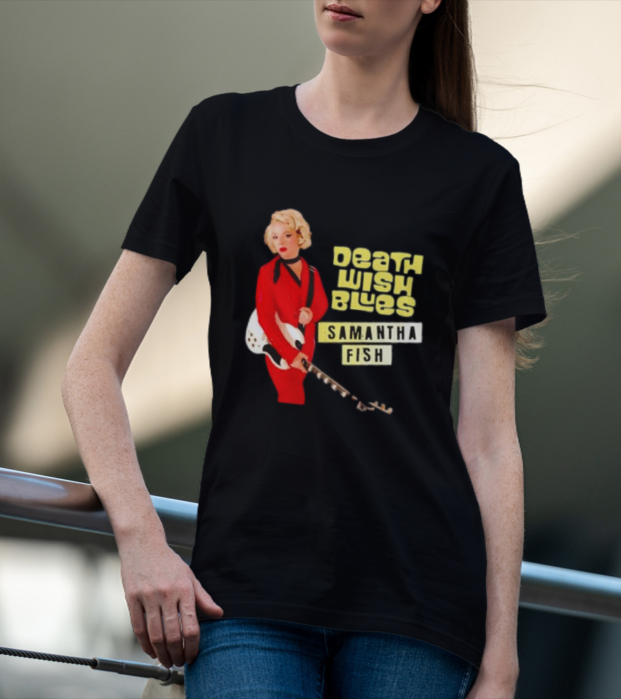 Death Wish Blues Samantha Fish With Guitar In Red T-Shirt