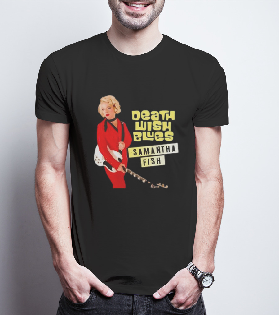 Death Wish Blues Samantha Fish With Guitar In Red T-Shirt