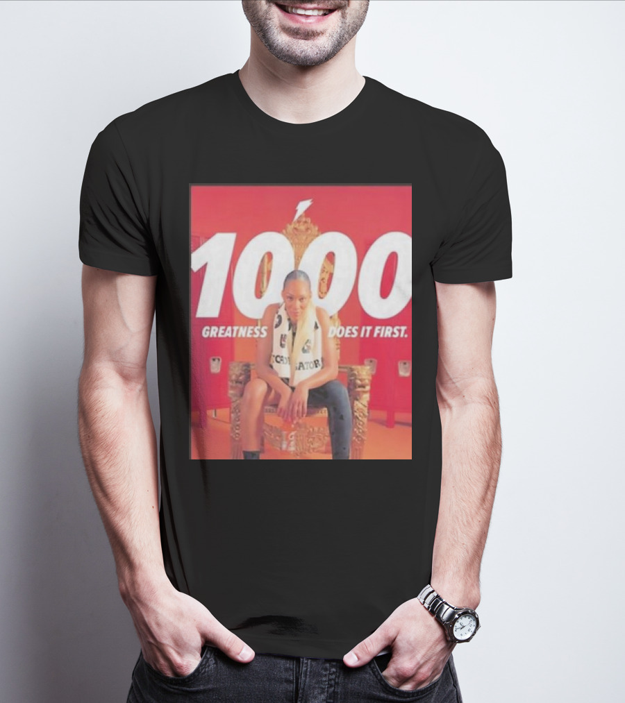 1000 Greatness Does It First A’ja Wilson Iconic Chair Sports Empowerment T-Shirt