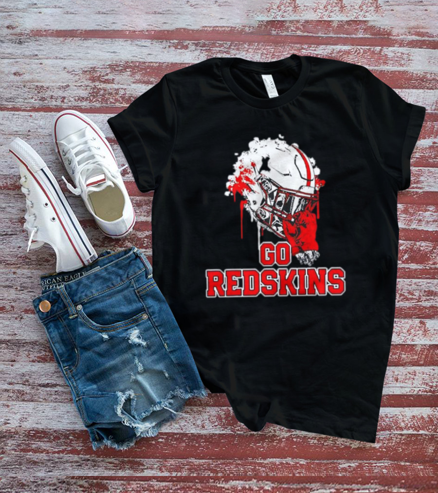 Go Redskins Helmet Burst T-Shirt
