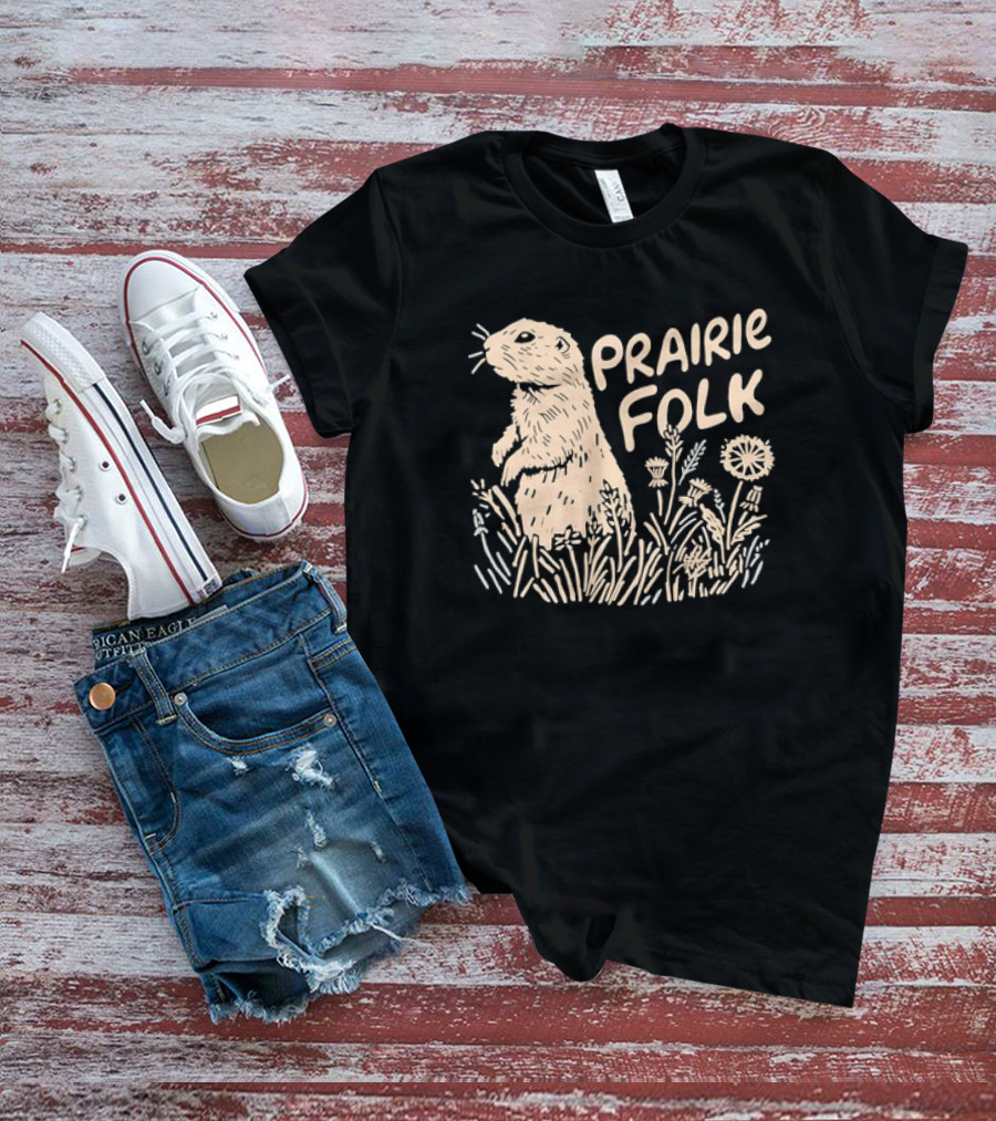 Prairie Folk Prairie Dog And Wildflowers September 24 T-Shirt