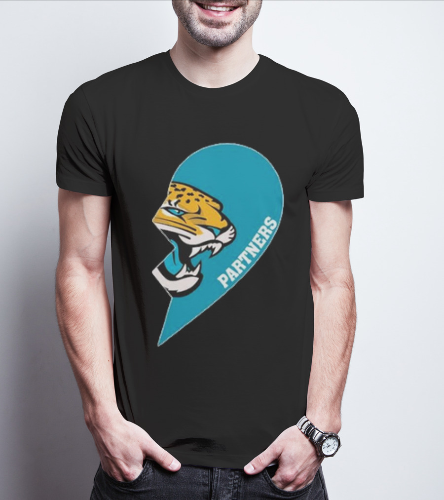 Jacksonville Jaguars Partners Half Heart T-Shirt