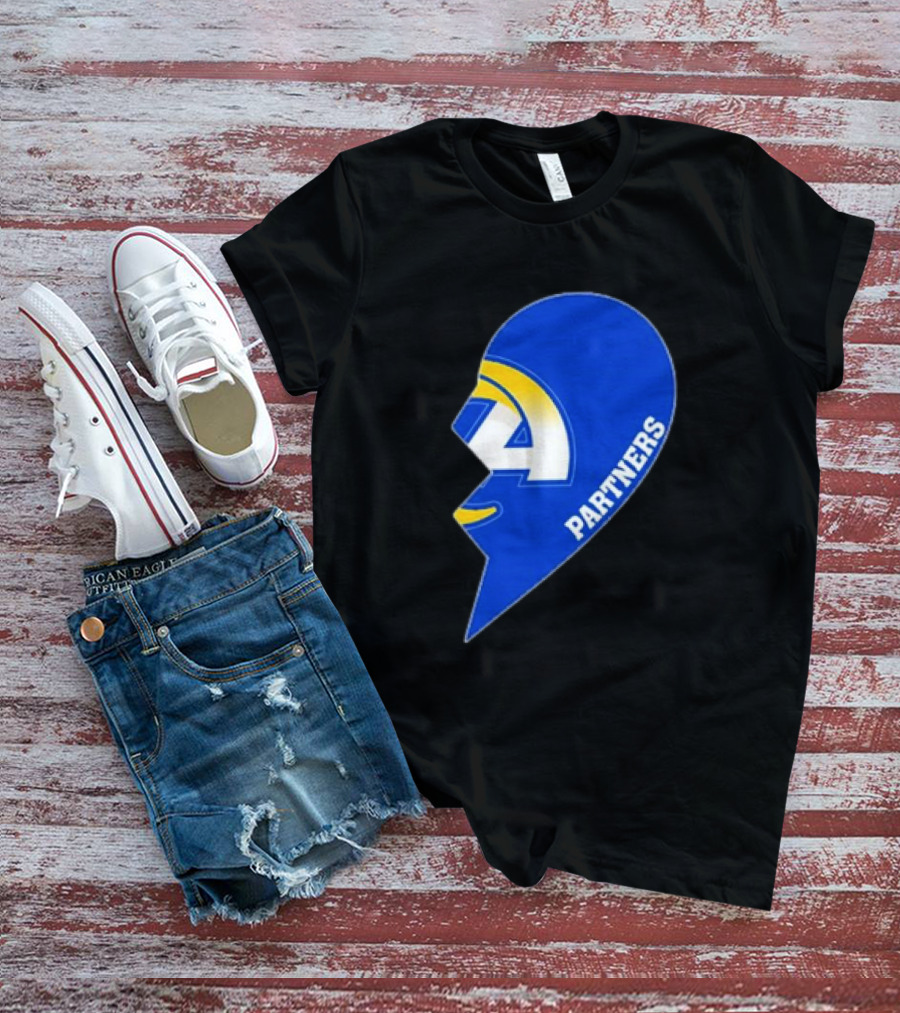 La Rams Partners Heart Logo Half T-Shirt