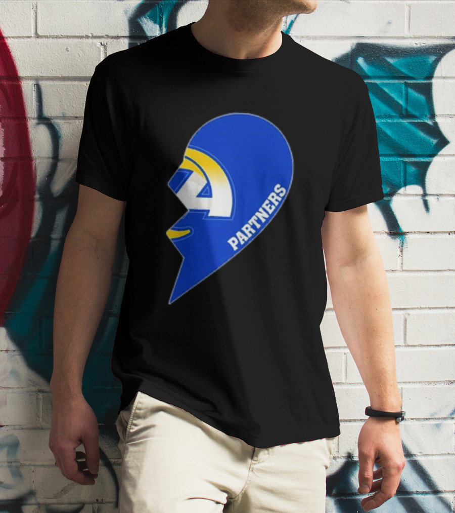 La Rams Partners Heart Logo Half T-Shirt