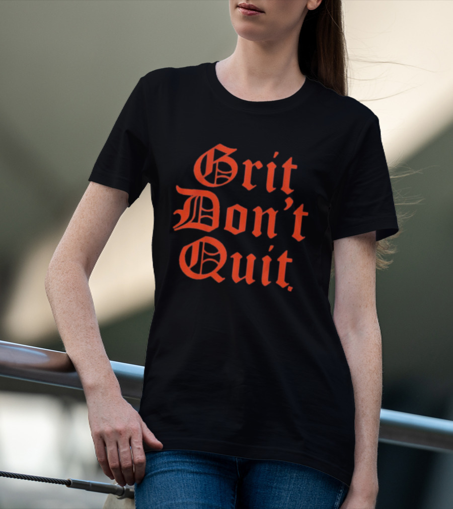 Detroit Grit Don't Quit Baseball T-Shirt