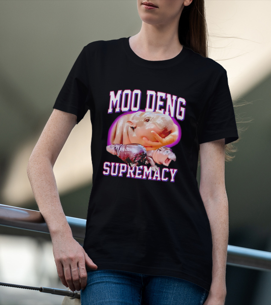 Moo Deng Supremacy Hippo Trio T-Shirt