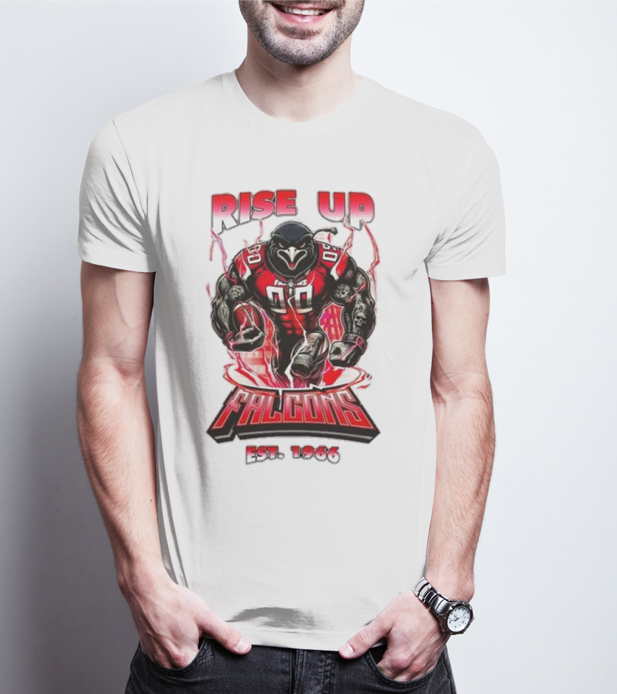 Rise Up Falcons Est 1966 Atlanta Falcons Mascot T-Shirt