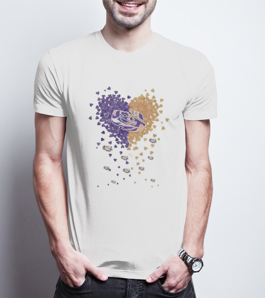 Heart Full Of LSU Tigers Geaux Tigers Purple And Gold T-Shirt