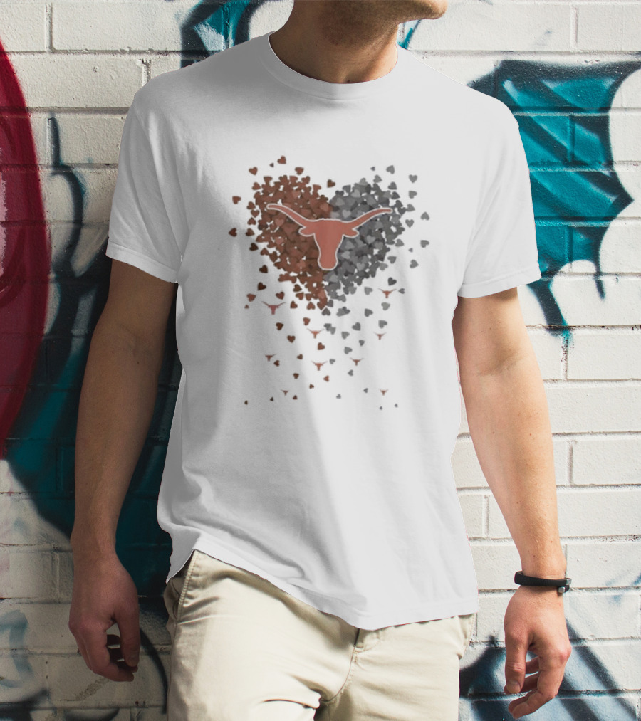 Heart Full Of Texas Longhorns Love T-Shirt