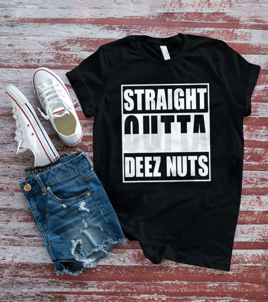 Straight Outta Deez Nuts Christmas T-Shirt