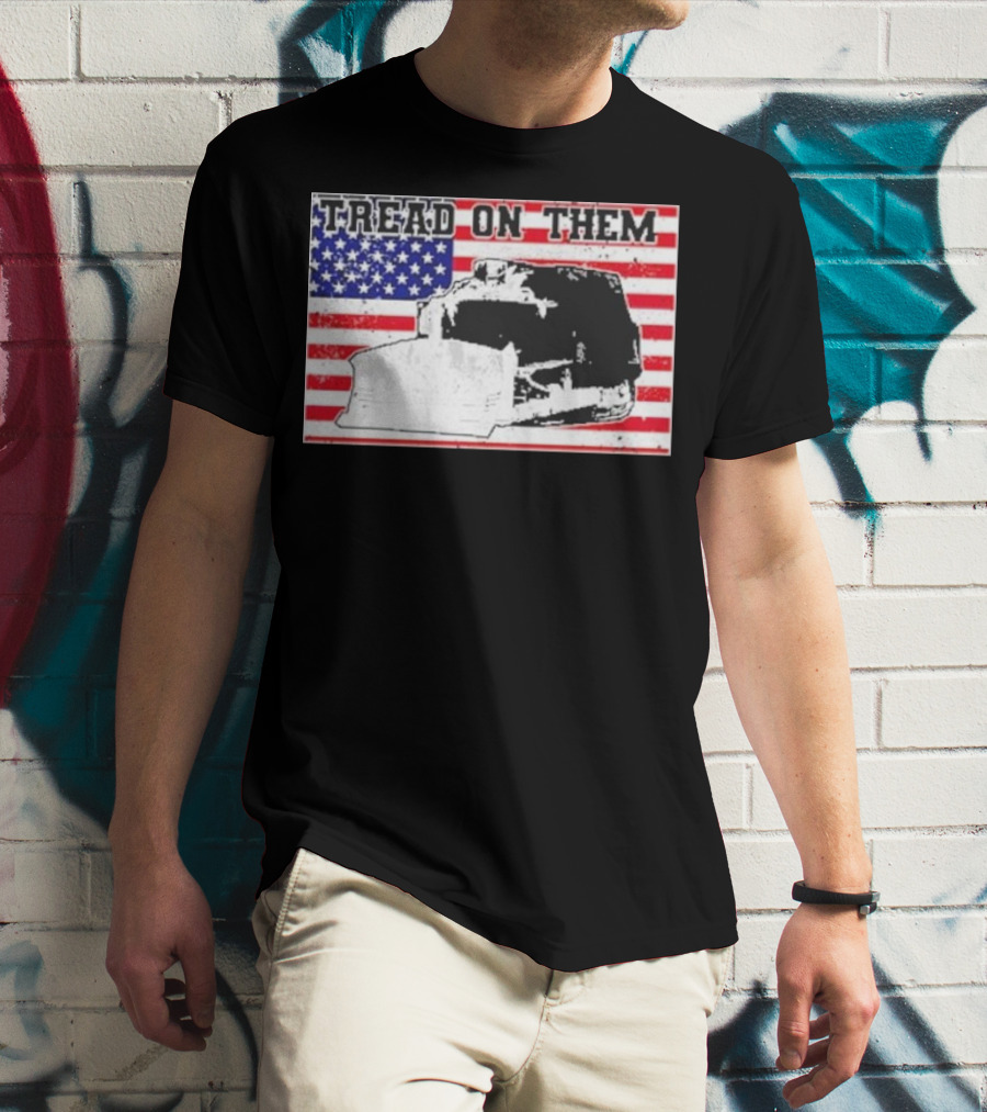 Tread On Them American Flag Killdozer T-Shirt