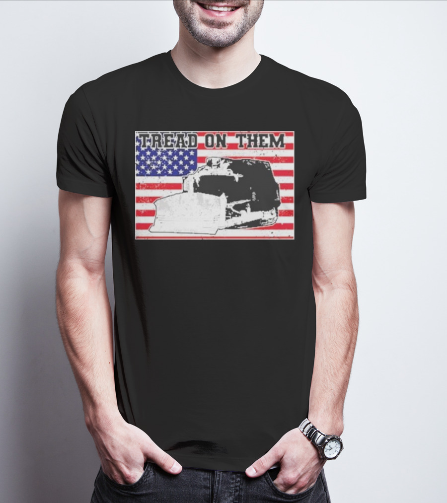 Tread On Them American Flag Killdozer T-Shirt