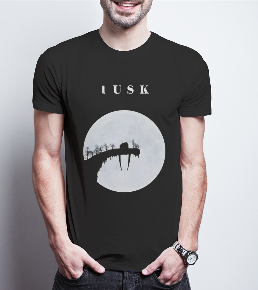 Tusk Moonlit Landscape With House And Trees T-Shirt