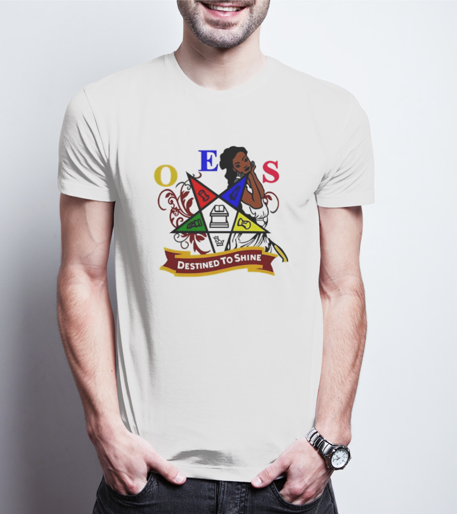 OES Eastern Star Destined To Shine Cartoon T-Shirt