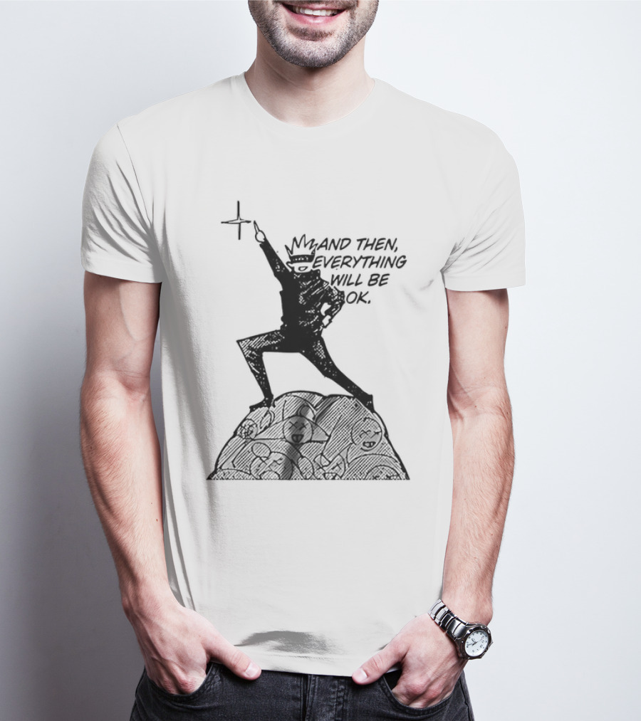 Gojo Satoru And Then Everything Will Be OK Manga Pose T-Shirt