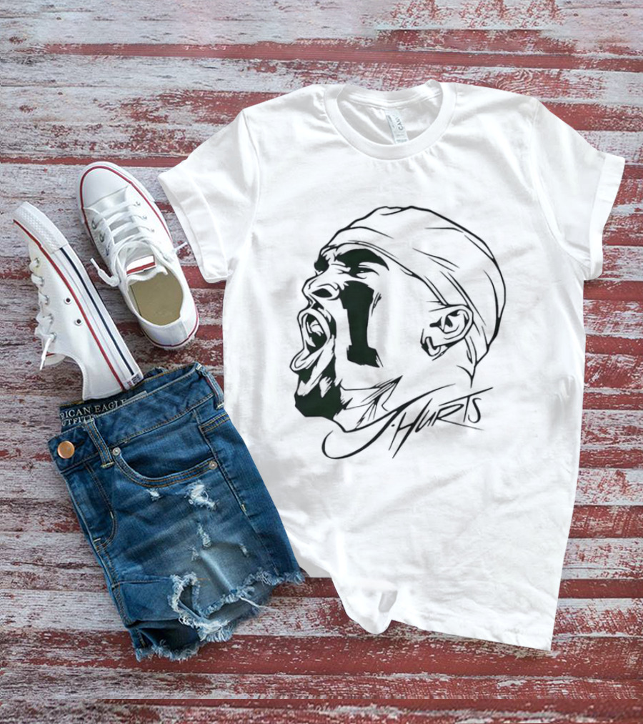 Philadelphia Eagles Jalen Hurts Yelling Vintage T-Shirt