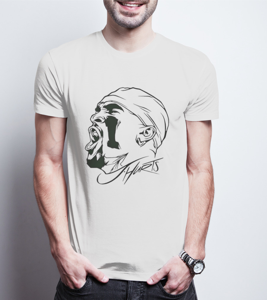 Philadelphia Eagles Jalen Hurts Yelling Vintage T-Shirt