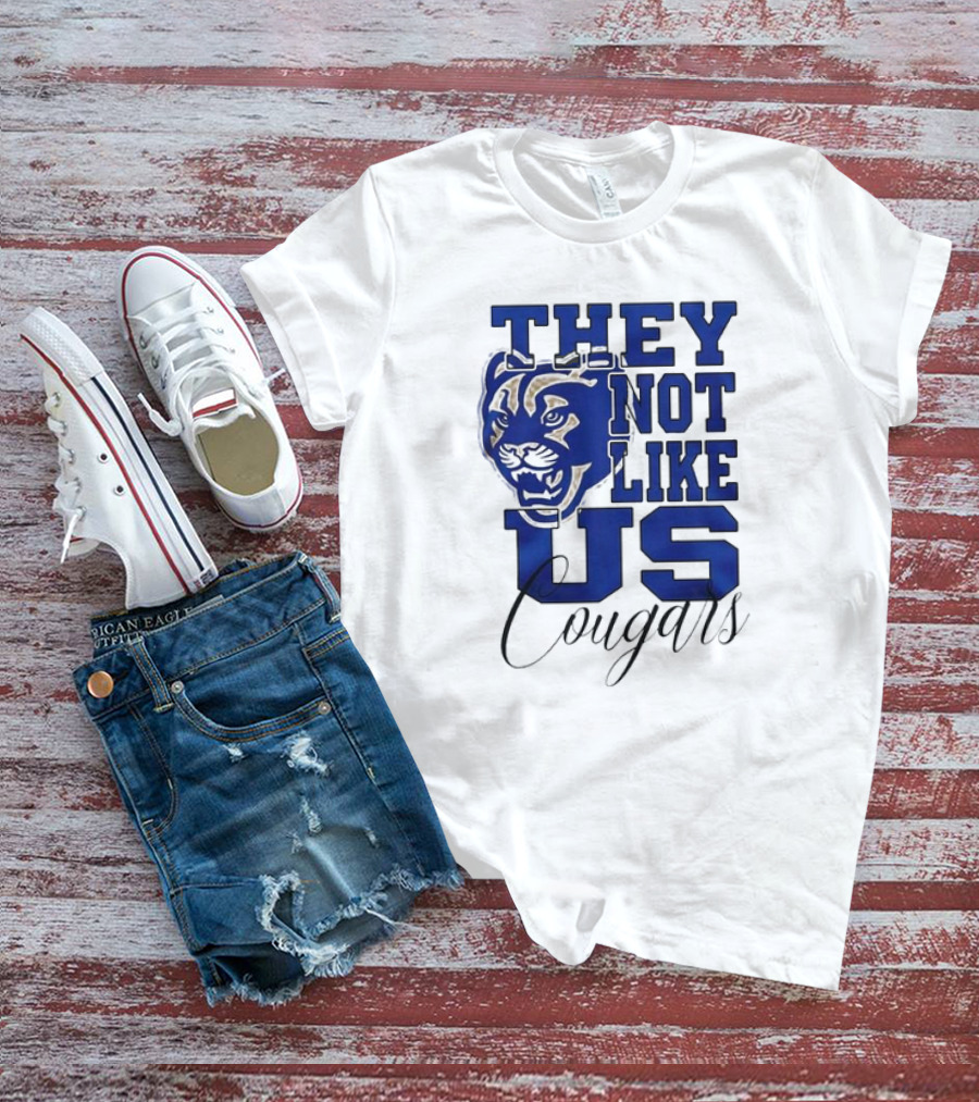 BYU Cougars They Not Like Us Cougars Football Team T-Shirt
