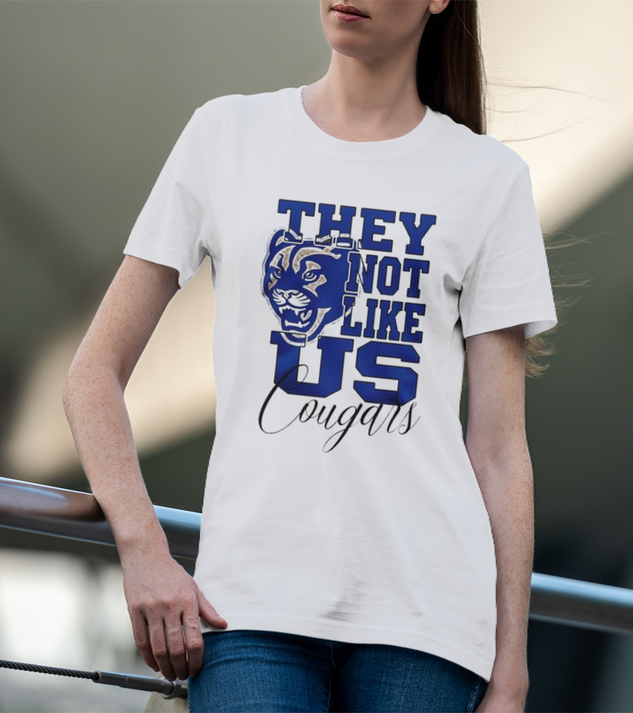 BYU Cougars They Not Like Us Cougars Football Team T-Shirt